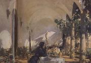 Breakfast in the Loggia (mk18) John Singer Sargent